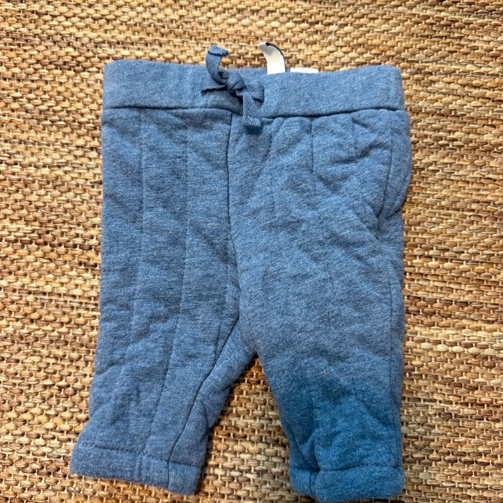 Janie and Jack Newborn 0 Months Blue Knit Jogger Pants Drawstring Baby Boy